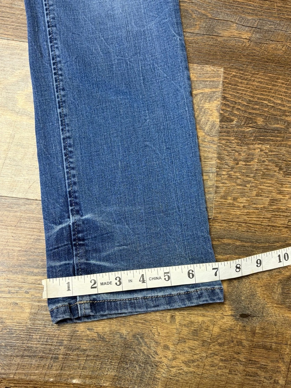 BKE Payton Straight Jeans Womens 29x32 Distressed Stretch Blue Denim - Picture 2 of 8